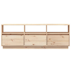 Maison Chic Meuble TV scandinave - Banc TV pour salon 140x37x50 cm Bois de pin massif -MN87732 pas cher