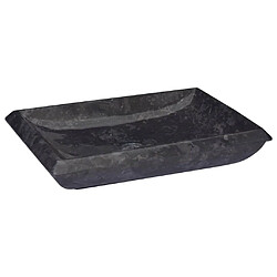 vidaXL Lavabo Noir 50x35x10 cm Marbre