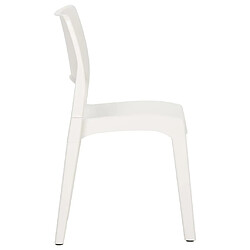 Acheter vidaXL Chaises de jardin lot de 2 Blanc Polypropylène