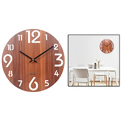 Horloge Murale En Bois à Piles De Mode Pour Le Décor De Patio De Salon à La Maison 412 pas cher