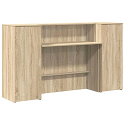 vidaXL Bureau réception chêne sonoma 180x50x103,5 cm bois d'ingénierie