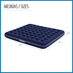 Acheter Matelas de Camping Gonflable Bestway Horizon Taille King Size 203x183x22 cm Supporte jusqu'à 300 Kg Couleur Bleu