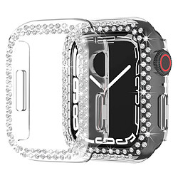 Coque en TPU décor strass, anti-rayures, transparent pour votre Apple Watch Series 7 45mm