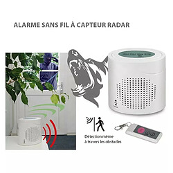 Chien de garde électrique Aboyeur Sans Fil capteur Radar 2 Télécommandes Alarme de Sécurité à domicile 360 degrés Chien qui aboie