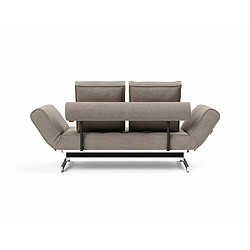 Acheter Inside 75 Canapé design GHIA CHROME tissu cordufine beige convertible lit 210*80cm