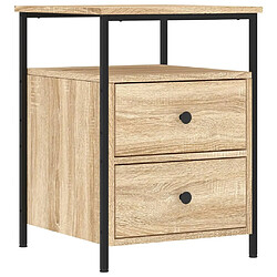 Maison Chic Table de chevet,Table de Nuit,Meuble de Rangement chêne sonoma 44x45x60 cm bois d'ingénierie