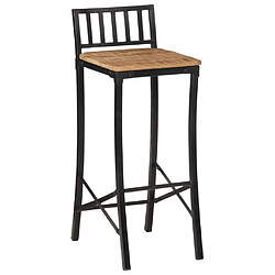 vidaXL Chaises de bar lot de 4 bois de manguier massif brut