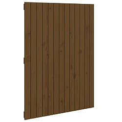 vidaXL Tête de lit murale Marron miel 82,5x3x110 cm Bois massif de pin