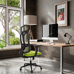 Hjh Office Chaise de bureau / chaise pivotante ERGOMY assise tissu / dossier résille vert mybuero pas cher