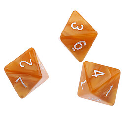 10pcs Dés 8 Faces D8 Dés Polyédriques Pour Les Jeux De Table De Fête Café Léger pas cher