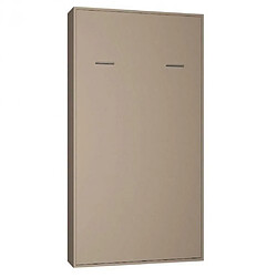 Inside 75 Armoire lit escamotable SMART-V2 taupe mat couchage 90*200 cm.