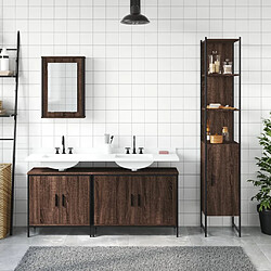 Avis ComfortXL Ensemble De Meubles De Salle De Bain 4 Pièces Chêne Marron