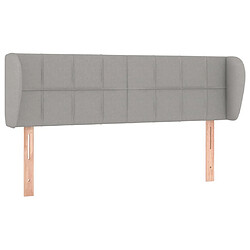 Maison Chic Tête de lit scandinave avec oreilles,meuble de chambre Gris clair 147x23x78/88 cm Tissu -MN13723