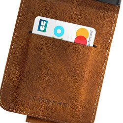 Avizar Étui pour Samsung Galaxy Z Flip 5 Clapet Vertical Porte-Carte Anti-RFID Marron pas cher