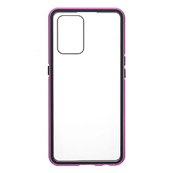 Coque en métal absorption magnétique, violet pour votre Oppo A74 4G/F19