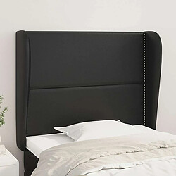 Maison Chic Tête de lit moderne avec oreilles pour chambre - Décoration de lit Noir 103x23x118/128 cm Similicuir -MN15847