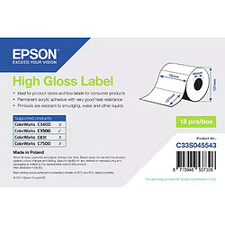 Étiquettes pour impression Epson étiquette haute brillance 76Mmx127Mm