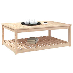 Avis vidaXL Table de jardin 121x82,5x45 cm bois massif de pin