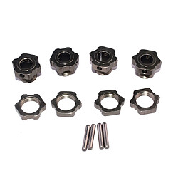 Acheter 1 Ensemble Adaptateur De Moyeu Hexagonal De Roue En Aluminium De 17 Mm Pour Voiture RC à L'échelle 1/8 Gris Titane