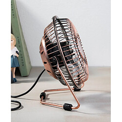 Universal Mini haut de gamme USB Desktop Ventilateur personnel Design métallique, fonctionnement silencieux antique Câble USB de 4 pieds | Gadget USB pas cher