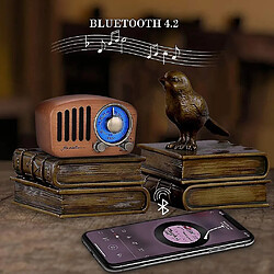 Acheter Universal Radio Radio Bluetooth Bluetooth 4.2 Mini haut haut-parleur Bluetooth 4.2 en bois portable Bluetooth Bluetooth 4.2 avec subwoofer, marron