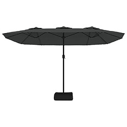 Acheter vidaXL Parasol de jardin à double tête avec LED anthracite 449x245 cm