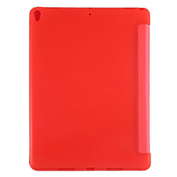 Avis Wewoo Housse Étui Coque Boîtier de fond en plastique PU Déformation pliable cuir à gauche et à droite avec support à trois volets et Smart Sleep pour iPad Air3 2019 Rouge