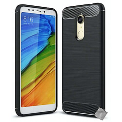 Htdmobiles Coque silicone gel carbone pour Xiaomi Redmi 5 Plus + film ecran - NOIR