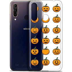 Caseink Coque Pour Wiko View 3 PRO (6.3 ) [Gel HD Collection Halloween Design Smiley Citrouille - Souple - Ultra Fin - Imprimé en France]