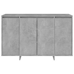 Acheter vidaXL Buffet gris béton 120x41x75 cm bois d'ingénierie