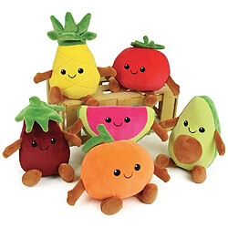 Jemini Cagette Contenant 6 Fruits et légumes en Peluche de 17 cm