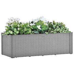 vidaXL Lit surélevé de jardin avec système d'arrosage Gris 100x43x33cm