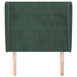 Avis Maison Chic Tête de lit moderne avec oreilles pour chambre - Décoration de lit Vert foncé 103x23x118/128 cm Velours -MN36367