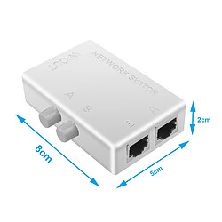 Avis Universal Populaire 2 ports RJ45 Réseau local Sélecteur de commutateur RJ-45 Réseau Ethernet Boîte de câble Commutateur Manuel Commutateur partagé Adaptateur Hub