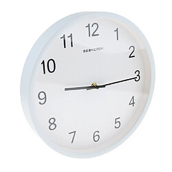 Horloge murale en métal de style simple pour la cuisine à la maison chambre décor 1 # white_30cm