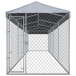 vidaXL Chenil extérieur avec toit pour chiens 760x190x225 cm