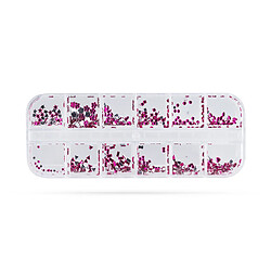 Strass Nail Art Violet Foncé 12 formes variées