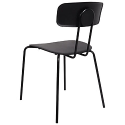 Beliani Chaise de salle à manger Set de 2 Noir SIBLEY pas cher