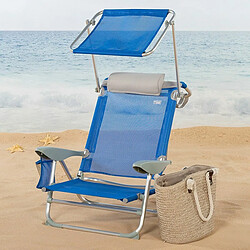 Avis Chaise de Plage Aktive Bleu 47 x 67 x 43 cm (2 Unités)