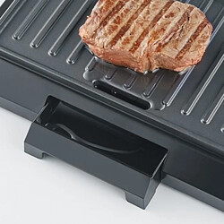 Barbecue Electrique - Grillade SEVERIN KG2394 Gril multifonction compact : viande - paninis - légumes - plaques anti-adhésives 23x14 -5 cm - récupérateur d