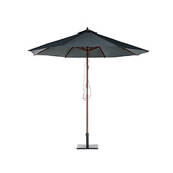 Acheter Beliani Parasol de jardin en bois avec toile gris foncé d 270 cm TOSCANA