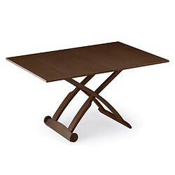 Inside 75 Table basse relevable extensible italienne MASCOTTE wengé 105 x 70/140 cm 