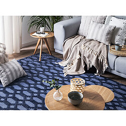 Avis Beliani Tapis en viscose bleu marine 140 x 200 cm CIZRE