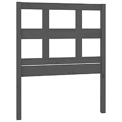 Maison Chic Tête de lit scandinave pour lit adulte,Meuble de chambre Gris 80,5x4x100 cm Bois massif de pin -MN44612