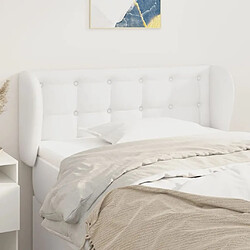 Maison Chic Tête de lit scandinave avec oreilles,meuble de chambre Blanc 103x23x78/88 cm Similicuir -MN85605