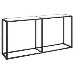 Maison Chic Table console | Meuble d'entrée | Table d'appoint Transparent 160x35x75,5 cm Verre trempé -GKD91177