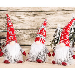 C304 3PCS Poupée de poupée sans visage de Noël Rudolph Top Hat Poupée Home Shopping Mall Fenêtre Atmosphère Décoration Fournitures