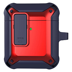 Coque en TPU anti-chocs, bleu/rouge pour votre AirPods 1/2