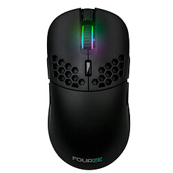 GEAR4U Souris gamer noire sans fil RGB Fourze GM900 - 16000 dpi - Ambidextre - Boutons interchangeables