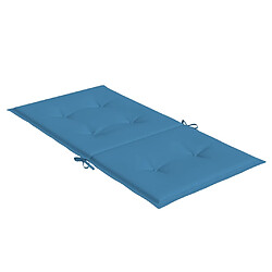 Acheter vidaXL Coussins de chaise à dossier bas lot de 6 bleu mélangé tissu